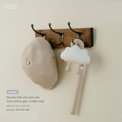 NOUS Z35 - Set phụ kiện mũ màu nâu kèm softoy gậy và đám mây - Newborn - SS25.T6B