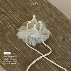NOUS NP25 - Vương miện kiểu màu be kim tuyến - FS - SS25.T6B