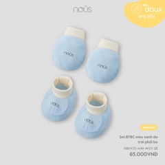 NOUS - Set BTBC màu xanh da trời phối be NB - SS25.T7A