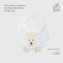 LP - Yếm sơ sinh La Pomme cừu bông năng động - Be - SS25.T7A