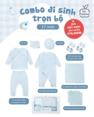 LP - Combo đi sinh La Pomme 17 món Hello World - Xanh - Newborn - SS25.T7A