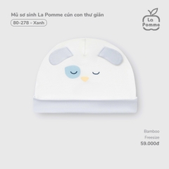 LP - Mũ sơ sinh La Pomme cún con thư giãn - Xanh - SS25.T7A