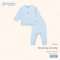 BU S10 - Bộ dài tay cài chéo - BBB110812 - Xanh pastel 89D - 1-3M - SS25.T7C