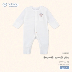 BU - Body dài tay cài giữa - BBB210211 - Trắng 07D - 1-3M - SS25.T7C
