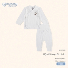 BU S10 - Bộ dài tay cài chéo - BMD110801 - Trắng 8442 - 1-3M - SS25.T7C