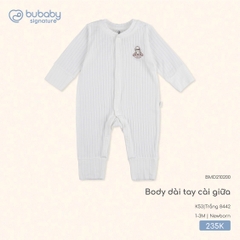 BU - Body dài tay cài giữa - BMD210200 - Trắng 8442 - 1-3M - SS25.T7C