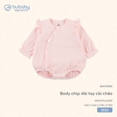 BU S10 - Body chip dài tay cài chéo - BMD210802 - Hồng 8442 - 9-12M - SS25.T7C