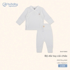 BU S10 - Bộ dài tay cài chéo - BMD110800 - Trắng 8442 - Newborn - SS25.T4A