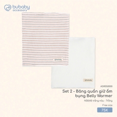 BU Z20 - Set 2 Băng quấn giữ ấm bụng Belly Warmer - ASR550000 - Kẻ trắng nâu + Trắng - FS - SS25.T7C