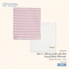 BU Z20 - Set 2 Băng quấn giữ ấm bụng Belly Warmer - ASR550000 - Kẻ trắng hồng + Trắng - FS - SS25.T7C