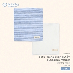 BU Z20 - Set 2 Băng quấn giữ ấm bụng Belly Warmer - ASR550000 - Trắng + kẻ Blue - FS - SS25.T7C
