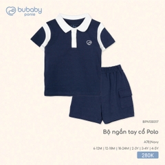 BU - Bộ ngắn tay cổ Polo - Navy - SS25.T7C