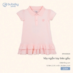 BU - Váy ngắn tay bèo gấu - BPN53BG00 - Hồng cam - 4-5Y - SS25.T7C