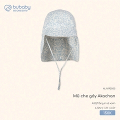 BU - Mũ che gáy Akachan - ALN192503 - Trắng in lá xanh - 1-3Y - SS25.T7C