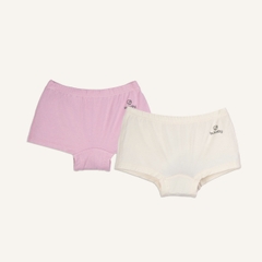 BU - Quần chip đùi Bambus - BBB430000 - Trắng kem + Hồng tím - 18-24M - SS25.T7C