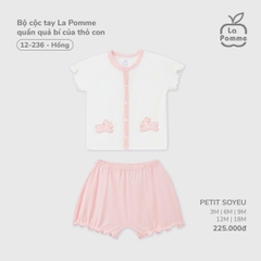 LP - Bộ cộc tay La Pomme quần quả bí của thỏ con - Hồng - 9-12M - SS25.T8A