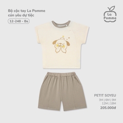LP - Bộ cộc tay La Pomme cún yêu dự tiệc - be - 18-24M - SS25.T8A