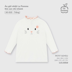 LP - Áo giữ nhiệt La Pomme thỏ con nhí nhảnh - Trắng - 3-4Y - SS25.T8A