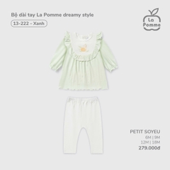 LP - Bộ dài tay La Pomme dreamy style - Xanh - 6-9M - SS25.T8A
