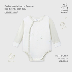 LP - Body chip dài tay La Pomme họa tiết nhí cách điệu - Be - SS25.T8A