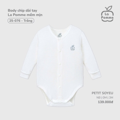 LP:-:Body:chip:dài:tay:La:Pomme:mềm:mịn:-:Trắng:-:SS25.T8A:-:Trắng:-:3-6M GGG