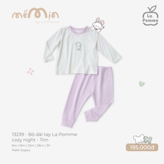 LP - Bộ dài tay La Pomme cozy night - Tím - 6-9M - SS25.T8C