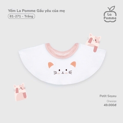 LP - Yếm La Pomme Gấu yêu của mẹ - Trắng - SS25.T9B