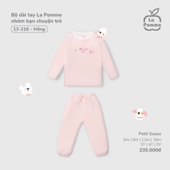 LP - Bộ dài tay La Pomme nhóm bạn chuyện trò - Hồng - 3-4Y - SS25.T9B