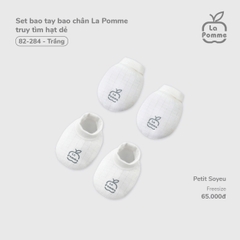 LP - Set bao tay bao chân La Pomme truy tìm hạt dẻ - Trắng - SS25.T9B