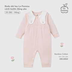 LP T20 - Body dài tay La Pomme cánh bướm đáng yêu - Hồng - 0-3M - SS25.T9B
