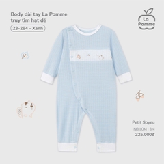 LP - Body dài tay La Pomme truy tìm hạt dẻ - Xanh - Newborn - SS25.T9B
