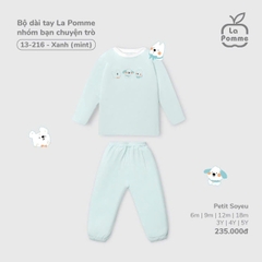 LP - Bộ dài tay La Pomme nhóm bạn chuyện trò - Xanh Mint - 3-4Y - SS25.T9B