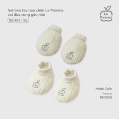 LP - Set bao tay bao chân La Pomme vui đùa cùng gấu nhỏ - Be - SS25.T10B