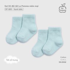 LP - Set 02 đôi tất La Pomme mềm mại - Xanh biển - L - SS26.GM