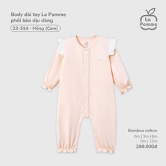 LP - Body dài tay La Pomme phối bèo dịu dàng - Hồng (cam) - SS25.T10B