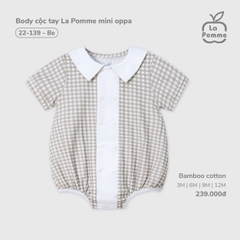 LP - Body cộc tay La Pomme mini oppa - Be - 6-9M - SS25.T10B