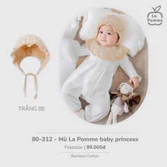 LP - Mũ La Pomme baby princess - Trắng be - SS25.T10B