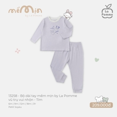 LP - Bộ dài tay mềm mịn by La Pomme vũ trụ vui nhộn - Tím - SS25.T10B