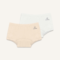 BU - Quần chip đùi Bambus - BBB430000 - Trắng + Hồng be 40E - 3-4Y - SS25.T9B