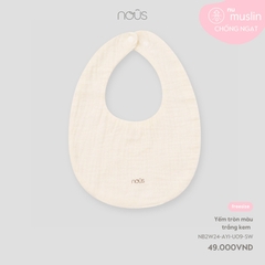 NOUS - Yếm tròn màu trắng kem - SS25.T10C