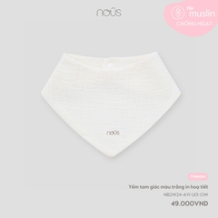 NOUS - Yếm tam giác màu trắng in hoạ tiết - SS25.T10C