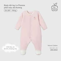 LP - Body dài tay La Pomme phối màu dễ thương - Hồng - SS25.T11A