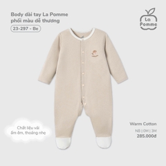 LP - Body dài tay La Pomme phối màu dễ thương - Be - SS25.T11A