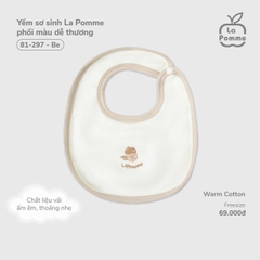 LP - Yếm sơ sinh La Pomme phối màu dễ thương - Be - SS25.T11A