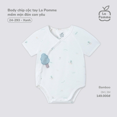 LP - Body chip cộc tay La Pomme mềm mịn đón con yêu - Xanh - 3-6M - SS25.T11B