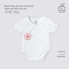 LP - Body chip cộc tay La Pomme mềm mịn đón con yêu - Hồng - 3-6M - SS25.T11B