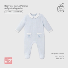 LP S40 - Body dài tay La Pomme thế giới bồng bềnh - Xanh biển - 0-3M - SS25.TET