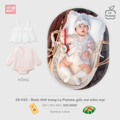 LP S40 - Body thời trang La Pomme giấc mơ mềm mại - Hồng - 6-9M - SS25.TET