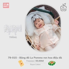 LP - Băng đô La Pomme ren hoa điệu đà - Trắng - FS - SS25.TET