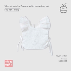 LP - Yếm sơ sinh La Pomme vườn hoa mộng mơ - Trắng - FS - SS25.TET